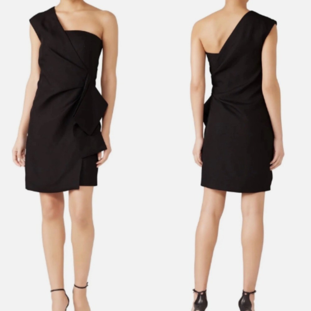 Victoria Victoria Bekham Black One Shoulder Dress Size 4 Cocktail Evening
